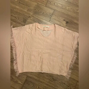 Marie Oliver silk fringe top XS Pink